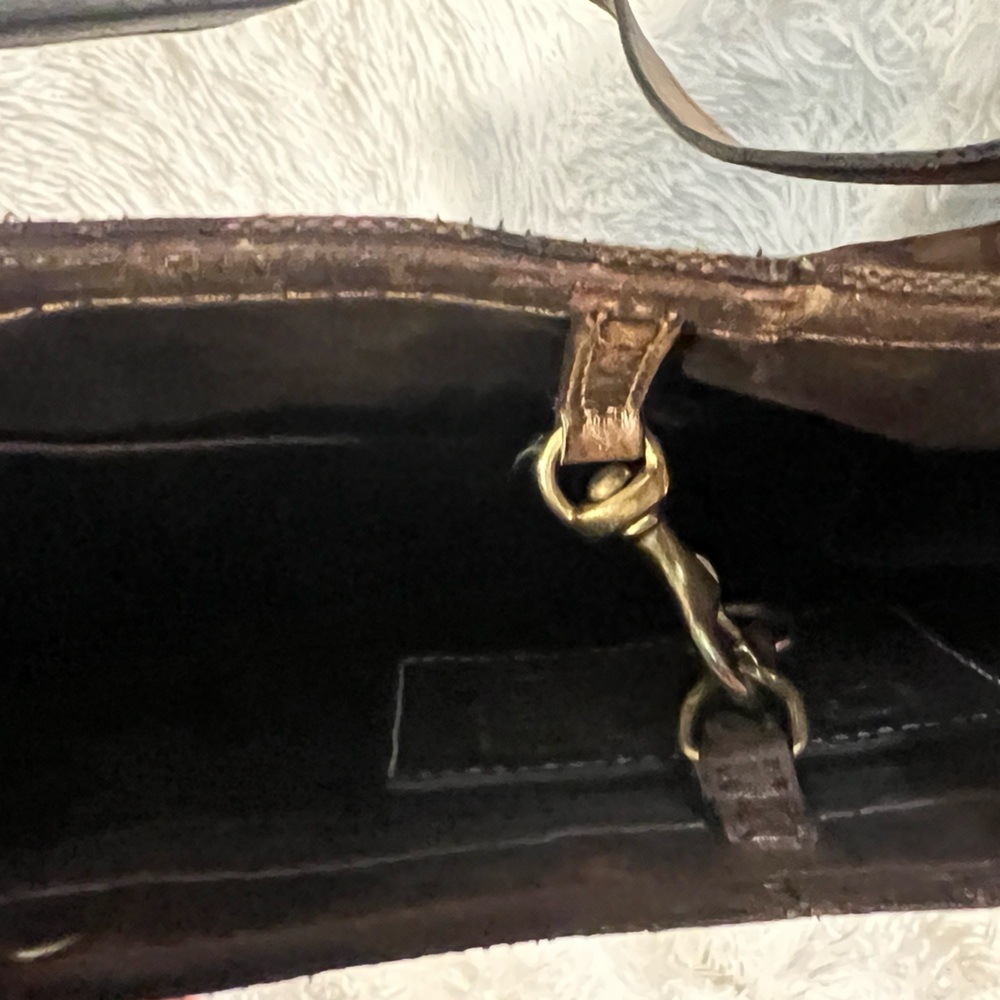 Coach Brown and Tan Signature Tote - Picture 5 of 10
